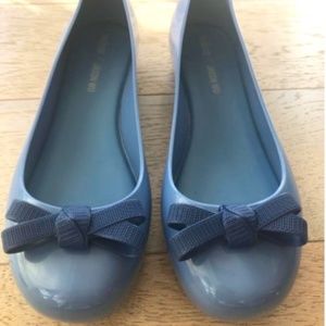 COPY - Stunning Melissa Cerulean Blue Flats. Size 10 and Made in Brazil